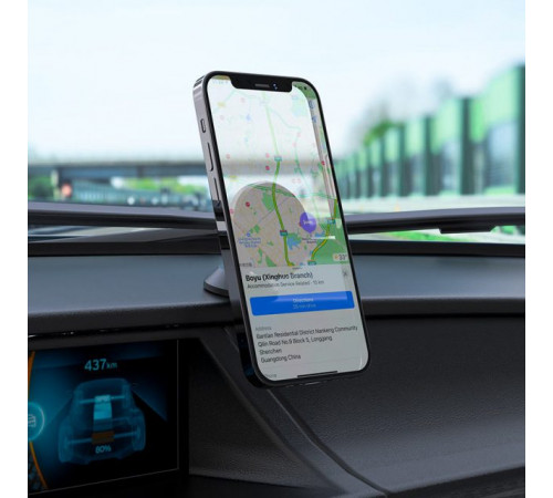 Автотримач для телефона HOCO CA79 Ligue central console magnetic car holder Black (6931474743862)