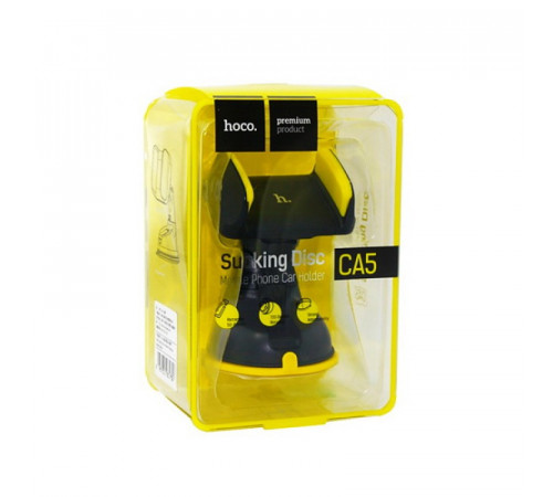 Автотримач для телефона HOCO CA5 Suction vehicle Holder Yellow (6957531031758)