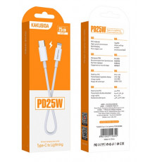 Кабель Type-C-Lightning(Apple) KAKUSIGA KSC-653 Feyue Series 25см PD25W //
