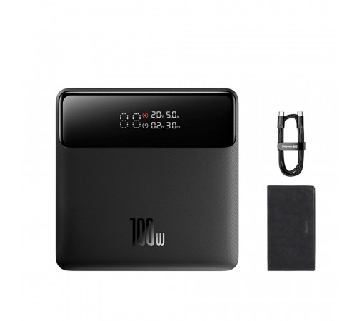 Зовнішній акумулятор Baseus Blade Power Digital Display Fast Charging Power Bank  HD Edition 20000mAh 100W Black (PPBL000301)