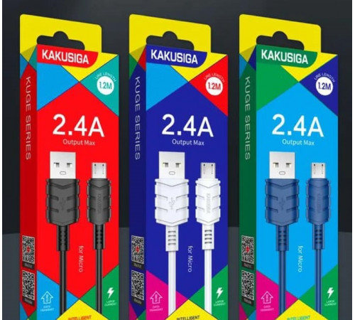 Кабель USB-MicroUSB KSC-710 Kakusiga Kuge Series 1.2м 2.4A //