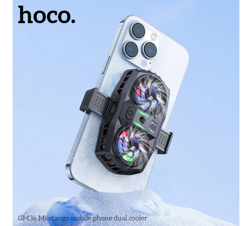 Кулер для мобільного Hoco GM36 Mustango mobile phone dual cooler Black (6942007645058)