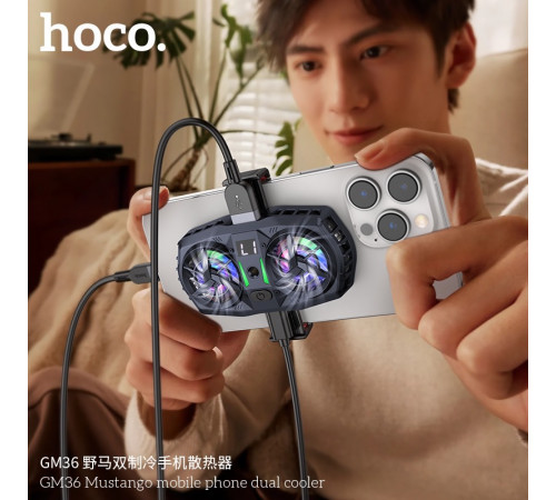 Кулер для мобільного GM36 Mustango mobile phone dual cooler Black (6942007645058)