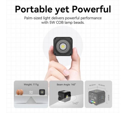 Відеосвітло Ulanzi L3 RGB COB Fill Light, 5W (UV-L052GBB1 L3 RGB) (L052GBB1)