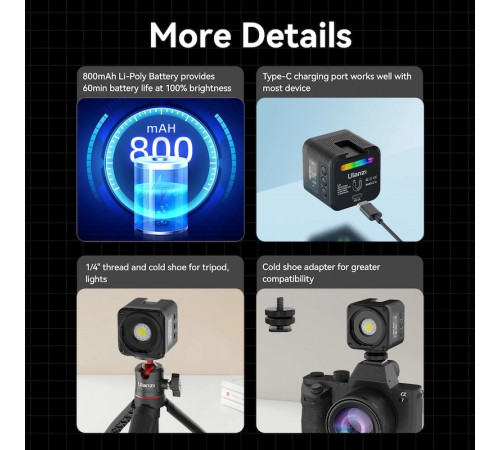 Відеосвітло Ulanzi L3 RGB COB Fill Light, 5W (UV-L052GBB1 L3 RGB) (L052GBB1)