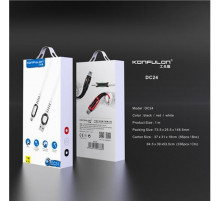 Кабель USB-MicroUSB DC24 Konfulon 1м, 4А //