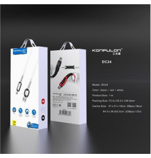 Кабель USB-MicroUSB DC24 Konfulon 1м, 4А //