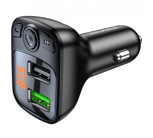 АЗП з FM-модулятором BOROFONE BC41 Eminency QC3.0 Car BT FM transmitter 18W Black 8525500090 (6974443382884)