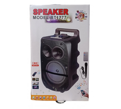 НЕТУ Акустическая система ZQS1777/1778 (8"x1+2") (20W+5W) (Проводной микрофон) (2400mAh) (Пульт)