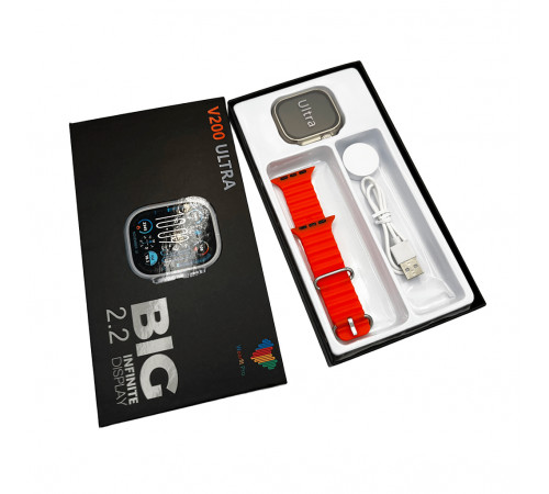 Смарт-годинник BIG V200 Ultra 44mm. 180 mAh. IP65 Gold (V200UGold)