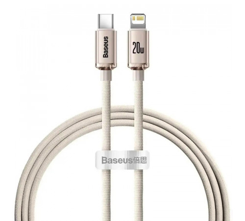 Кабель Baseus Crystal Shine Series Fast Charging Data Cable Type-C to iP 20W 1.2m Pink (CAJY001304)