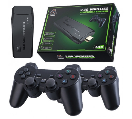 НЕТУ Игровая приставка + 2 джойстика 2.4G Game Stick Lite (M8) (4k) (зелён.) [602] (40 шт/ящ)