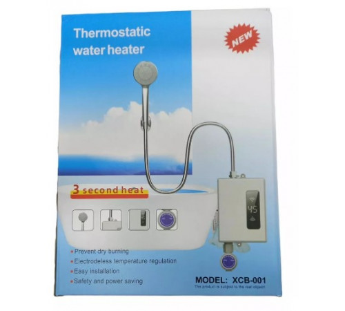 НЕТУ Бойлер кран настенный проточный водонагрватель с душем RX-021 # [204] (24 шт/ящ)