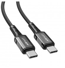 Кабель ACEFAST C1-03 Type-C to Type-C 3A, 1.2m, nylon, aluminum connectors, Black (6974316280521)