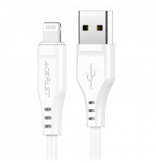 Кабель ACEFAST C3-02 USB to iP 2.4A, 1.2m, TPE, TPE connectors, White (6974316280835)