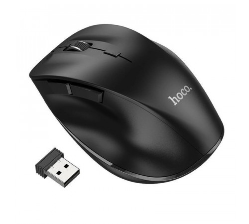 Маніпулятор миша HOCO GM24 Mystic six-button dual-mode business wireless mouse Black (6931474799432)