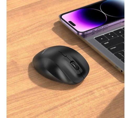 Маніпулятор миша HOCO GM24 Mystic six-button dual-mode business wireless mouse Black (6931474799432)