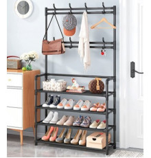 НЕТУ Полка/вешалка в прихожую AY-2025 (TW4-60) (555) (60*29,5*154)// [101] # (20 шт/ящ) @