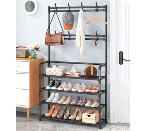 НЕТУ Полка/вешалка в прихожую AY-2025 (TW4-60) (555) (60*29,5*154)// [101] # (20 шт/ящ) @