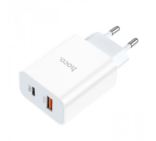 Мережевий зарядний пристрій HOCO C97A PD20W+QC3.0 charger White (6931474766076)