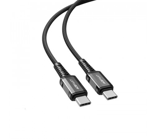 Кабель ACEFAST C1-09 USB-C to USB-C aluminum alloy audio/video transmission full-featured data cable Black (6974316282631)