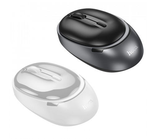 Маніпулятор миша HOCO GM34 Nuevo dual-mode business wireless mouse Black Metal Gray (6942007632782)