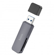 Картридер HOCO HB45 Spirit 2-in-1 USB 3.0 card reader Metal Gray (6942007620505)