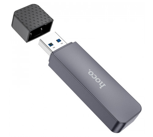 Картрідер HOCO HB45 Spirit 2-in-1 USB 3.0 card reader Metal Gray (6942007620505)
