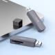 Кардрідер HOCO HB45 Spirit 2-in-1 USB 3.0 card reader Metal Gray (6942007620505)