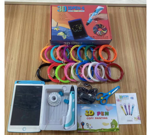Ручка 3D-PEN-6 (+планшет для рисования, пластик - PLA высокой t°) // [101] [004] (40 шт/ящ)