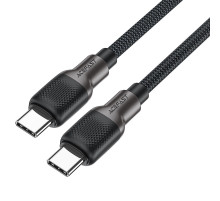 Кабель ACEFAST C10-03 Type-C to Type-C 3A, 60W, 1.2m, silicone, zinc connectors, Black (6974316283119)