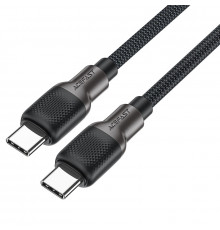 Кабель ACEFAST C10-03 Type-C to Type-C 3A, 60W, 1.2m, silicone, zinc connectors, Black (6974316283119)