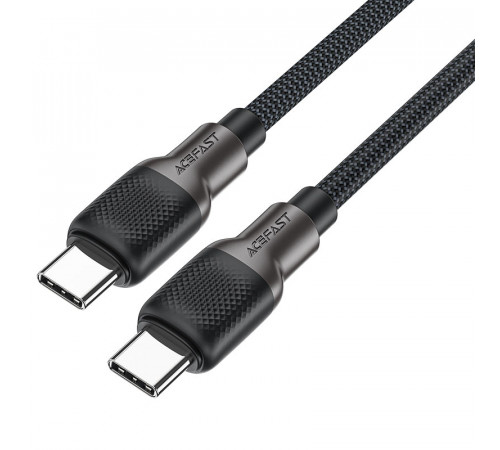 Кабель ACEFAST C10-03 Type-C to Type-C 3A, 60W, 1.2m, silicone, zinc connectors, Black (6974316283119)