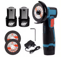 Электроболгарка MINI (коробка, 2 аккум. 12V (AT-AG7501) (КРУГ: Наруж Ø - 75мм; Внутр Ø - 12мм) // [307] (20 шт/ящ)