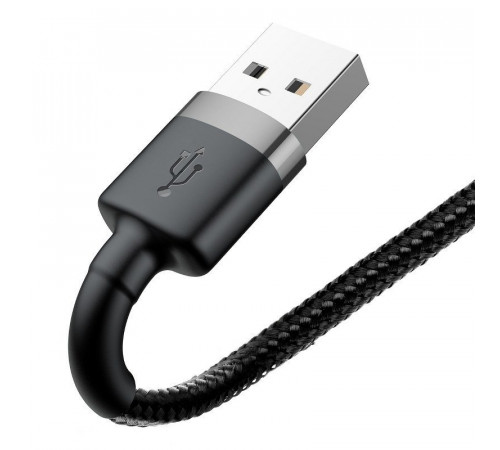 Кабель Baseus Cafule Cable USB For Lightning 2.4A 0.5m Gray+Black (CALKLF-AG1)