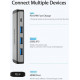 USB-хаб Vention Type-C to HDMI/USB3.0*3/PD Converter 0.15M Gray Metal Type (CNBHB) (CNBHB)