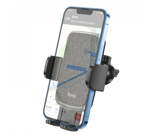 Автотримач для телефона HOCO CA94 Polaris push-type air outlet car holder Black (6931474758507)