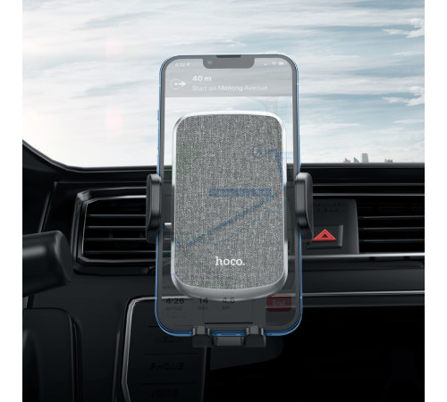 Автотримач для телефона HOCO CA94 Polaris push-type air outlet car holder Black (6931474758507)