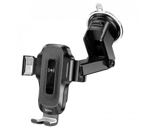 Автотримач для телефона з БЗП HOCO HW3 Wise automatic induction wireless fast charging car holder(center console) Black (6931474791849)