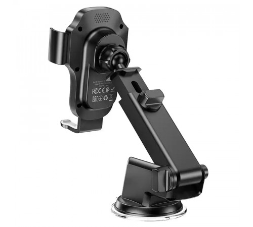 Автотримач для телефона з БЗП HOCO HW3 Wise automatic induction wireless fast charging car holder(center console) Black (6931474791849)
