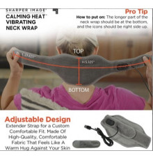 РАСПРОДАЖА Пояс вибромассажный для шеи CALM HEAT MASSAGING NECK WRAP USB (LY65) [108] (48 шт/ящ)