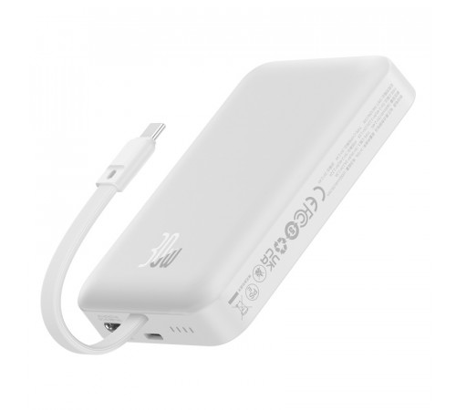 Зовнішній акумулятор Baseus Magnetic Mini Wireless Fast Charge Power Bank Type-C Edition  10000mAh 30W Stellar White (P1002210B223-00)