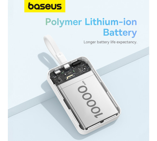 Зовнішній акумулятор Baseus Magnetic Mini Wireless Fast Charge Power Bank Type-C Edition  10000mAh 30W Stellar White (P1002210B223-00)