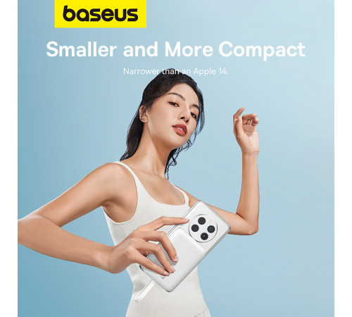 Зовнішній акумулятор Baseus Magnetic Mini Wireless Fast Charge Power Bank Type-C Edition  10000mAh 30W Stellar White (P1002210B223-00)