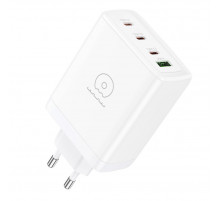 Мережевий зарядний пристрій WUW-C158 1USB 3Type-C + USB A PD100W white (WUW-C158)