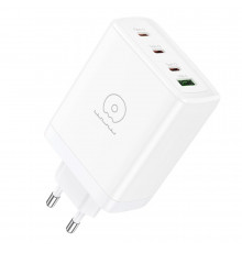Мережевий зарядний пристрій WUW-C158 1USB 3Type-C + USB A PD100W white (WUW-C158)