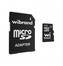 Карта пам'яті microSDHC (UHS-1) Wibrand 8Gb class 10 (adapter SD) (WICDHC10/8GB-A)