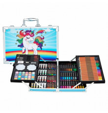 НЕТУ Набор для творчества в алюминиевом чемодане "Единорог" 145 предм. ГОЛУБОЙ // [702] (6 шт/ящ) @