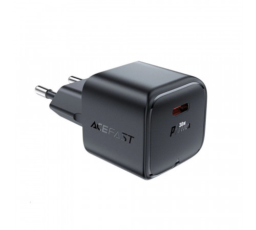 Мережевий зарядний пристрій ACEFAST A77 mini PD30W GaN USB-C charger Black (6974316282662)