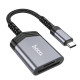 Кардридер HOCO UA25 2-in-1 card reader Type-C Metal Gray (6942007608862)